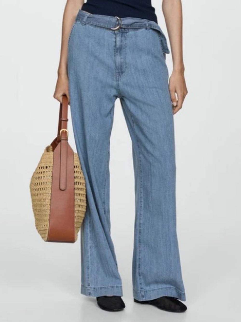 MNG by Mango Flowy Wide Leg Pants : XS